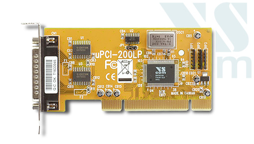 VScom 200L UPCI, a 2 Port RS232 low profile PCI card, 16C550 UART