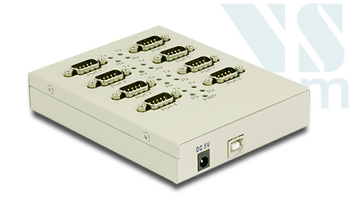 Vscom USB-8COM-M, an USB to 8 x RS232 serial port converter DB9 connector
