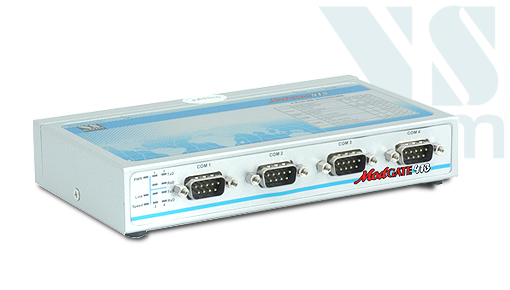 VScom ModGate 413, a 4 port Gateway from Modbus/TCP to Modbus/RTU/ASCII and vice versa