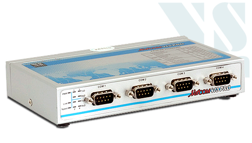 VScom NetCom 411 PRO, a 4 port Serial Device Server for Ethernet/TCP to RS232