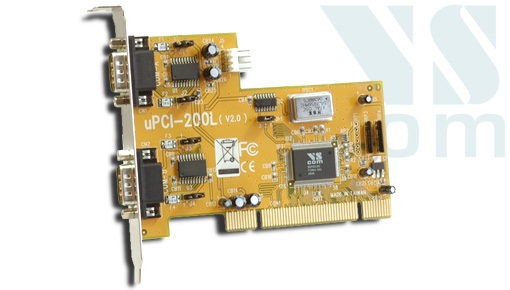 VScom 200L UPCI Power, a 2 Port RS232 PCI card, 16C550 UART