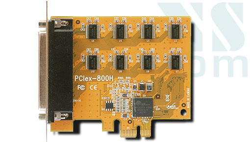 VScom 800E PCIex, a 8 Port RS232 PCI Express x1 card, 16C950 UART