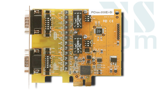 VScom 200Ei-Si PCIex, a 2 Port RS232, RS422/485 PCI Express x1 card, 16C950 UART