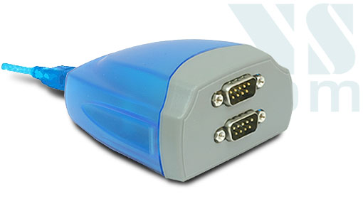 Vscom USB-2COM, an USB to 2 x RS232 serial port converter DB9 connector