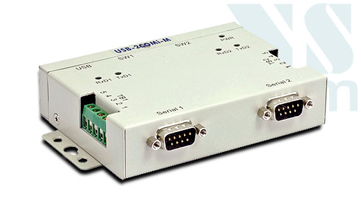 Vscom USB-2COMi Si-M, an USB to 2 x RS422/485 serial port converter DB9 and terminal block connector, isolated signals