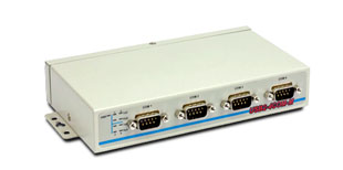 Vscom USB-4COM-M, an USB to 4 x RS232 serial port converter DB9 connector