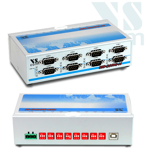 Vscom USB-8COMi-M, an USB to 8 x RS422/485 serial port converter DB9 connector