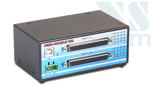 Vscom USB-16COM-M CBL, an USB to 16 x RS232 serial port converter DB62 connector, including octopuscable DB62 to 8 x DB9