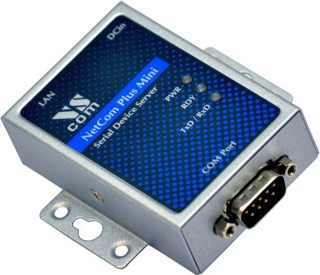 VScom NetCom+ (Plus) 111 Mini, a single port Serial Device Server for Ethernet/TCP to RS232