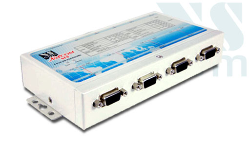 VScom NetCom 411, a 4 port Serial Device Server for Ethernet/TCP to RS232