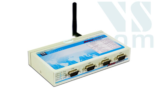 VScom NetCom 423 WLAN, a 4 port Serial Device Server for WLAN and Ethernet/TCP to RS232/422/485