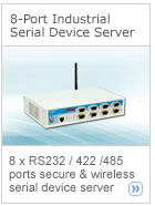 VSCOM - 8 port serial device server - NetCOM 823RM WLAN